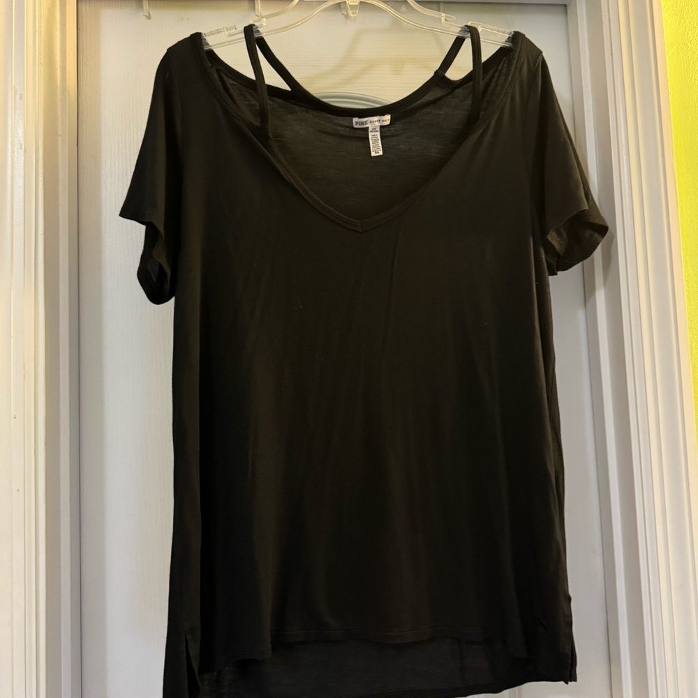 2 PINK Super Soft Short Sleeve Cold Shoulder Tops